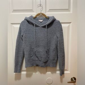 Womens Hoodie Pullover Sweater Size S Soft Plush Cozy Grey